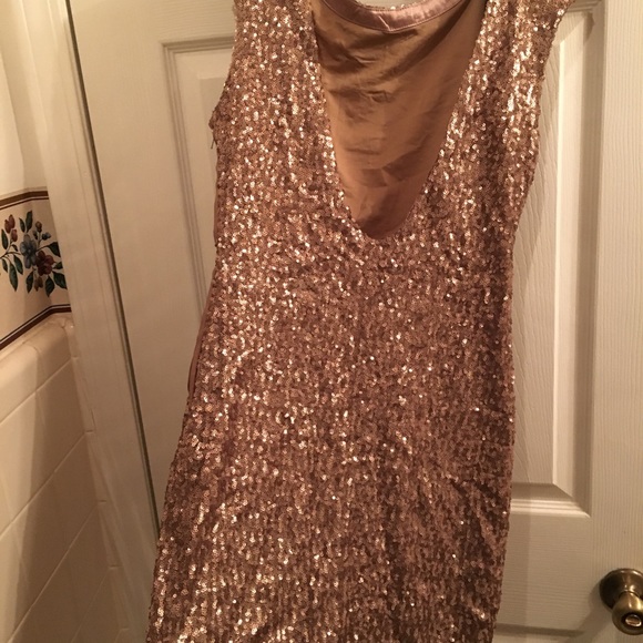 Brown sequin dress, size Med - Picture 4 of 5